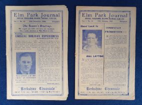 Football programmes, Reading Reserves v Tottenham Reserves, 1946/7, two programmes, 25 December 1946
