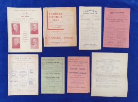 Football programmes, Non League selection, 35 programmes, 1930's onwards, mainly 1940's/early 1950's