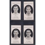 Cigarette cards, Taddy, Prominent Footballers (London Mixture), Tottenham Hotspur, 4 cards, J.