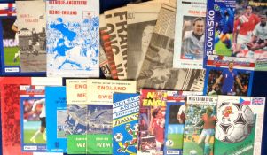 Football programmes, a collection of 40+ England programmes, mainly away matches & mostly 1960's