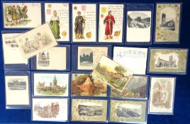Postcards, a mixed selection of approx. 36 early undivided back cards with 5 court size cards of