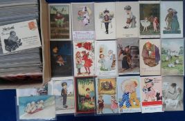 Postcards, a good and comprehensive collection of approx. 440 cards of children, the majority