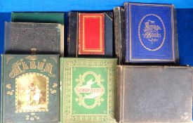 Ephemera, Empty Victorian Scrap Books, 9 assorted books in varying condition (fair/gd)