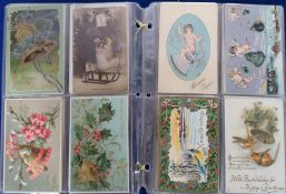 Postcards, Bells, 72 cards featuring bells to include glitter, embossed, gilded, angels, birds,