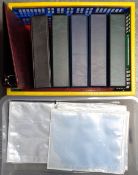 Postcard Accessories, to comprise 5 new trade card albums in slip cases (2 green, 2 blue, 1 black)