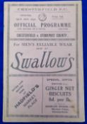 Football programme, Chesterfield v Stockport County 26 April 1930 Division 3 North (gd) (1)