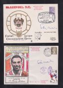 Football autographs, Stanley Matthews, two commemorative, limited edition covers, one Blackpool FC