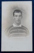 Postcard, Rugby League, Bartholomew of Huddersfield & Great Britain, RP portrait (vg)