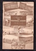 Football programme, Arsenal v Tottenham, Football League Jubilee Trust Fund programme, 20 August