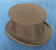 Collectables, Collapsible Opera Top Hat by Kirsop & Son of Glasgow (no size label but appears fairly