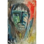 PETER THURSBY (1930-2011) Head Watercolour Signed and dated 2/8/59 Picture size 58 x 38cm