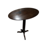 A 19th century mahogany occasional table - the oval top above a spiral twist support and tripod
