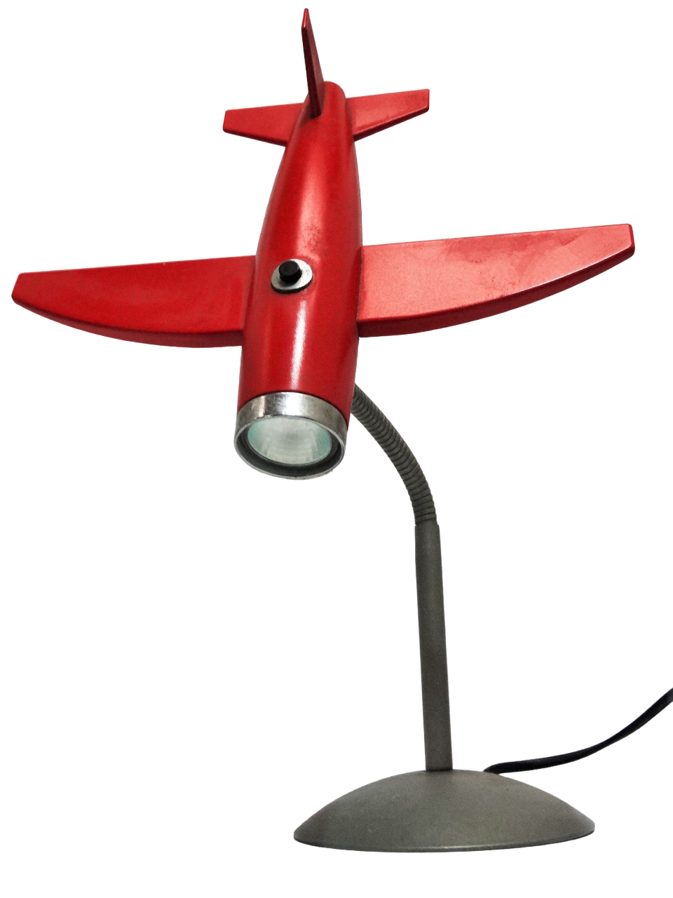A 20th century desk lamp - modelled as a jet aircraft, height 32cm.