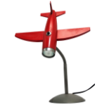 A 20th century desk lamp - modelled as a jet aircraft, height 32cm.