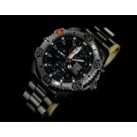 Seiko Scuba Master Auto Start Depth Sensor - with adjustable bezel, the black dial with dots, date