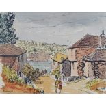 JOHN WEBB 20th Century British Bodinnick Ink and watercolour Signed and dated 69 lower right