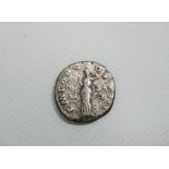 A Roman Trajan silver dinari.