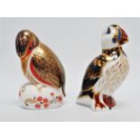 A Royal Crown Derby Imari paperweight - modelled as a kingfisher, height 13cm, boxed, together