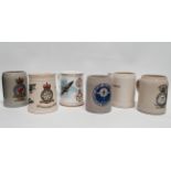 RAF Chivenor Stein - 0.5l, together with three further aviation related steins and two mugs, (6)