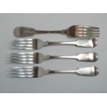 A set of three silver table forks - Edinburgh 1827, sponsor's mark for James McKay, together with