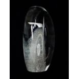 Finnish art glass vase with bubble inclusions - signed to base by Timo Sarpaneva (1926-2006) and