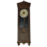 A 19th century American made Bundy Time Recorder wall clock - with double-wind time-only spring-