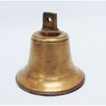 An early 20th century bronze bell - of typical form, height 12cm