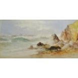 JOHN CLARKSON ISAAC UREN (British 1845-1932), Mackerel Fleet off a Cornish Cove, watercolour, signed