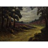 HARRY CLAYTON ADAMS (1876-1956) On The Common Oil on board Signed lower left Framed Picture size