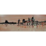 J C HOOLEY (20th Century), Venice from the Lagoon, Oil on board, Signed mid right, Framed, Picture