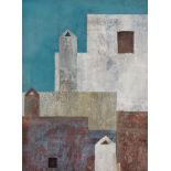 HAL GOODMAN (20th century), Roof Tops, Lindos, gouache, signed and dated '77 lower right, framed and