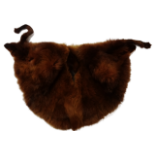 A fur cape - with a brown silk lining