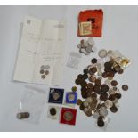 Twelve pre 1920 silver shillings - together with a quantity of miscellaneous English coins,