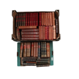 Victor Hugo - six volumes, half bound in green leather, together with a quantity of other French