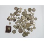 A Victorian Jamaica white metal penny - together with a small quantity of other 19th and 20th