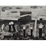 Jennifer BROWN (British 1925-2008), Another Wet Spring, Etching, Signed, titled, numbered 2/35 and