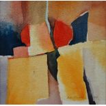 Bob DEVEREUX (British b. 1940), Abstract, Watercolour, Signed and dated 1988 lower right, Framed,