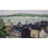 R C KEMP (British 20th Century), Falmouth Roof Tops, Oil on canvas board, Framed, Picture size