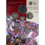 Royal Mint 'A great year for Great Britain' - 2012 commemorative mint 'Coins of the Year' coin set.