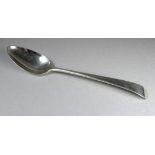 A silver dessert spoon - London 1788, sponsor's mark for Hester Bateman, length 17cm, weight 29.5g.