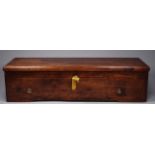 A Swiss 19th century rosewood cased music box - the rectangular case with stringing enclosing a