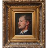Late 19th Century English School Portrait of a Gentleman, possibly Edwin Harris Oil on canvas Framed