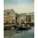 RONALD F. ADAMS (XIX-XX) Mevagissey Oil on canvas Signed lower right Titled to label verso Framed
