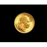 An Austrian Franz Joseph one Ducat gold coin dated 1915, laureate portrait reverse, arms within