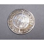 An Edward VI hammered 1 shilling coin.