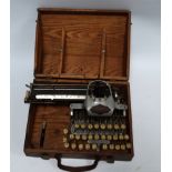 A late 19th century Blickensderfer aluminium featherweight typewriter - Serial No.147020, in