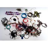 A quantity of costume jewellery - including necklaces and bangles
