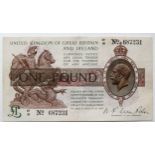 A £1 Treasury note - Warren Fisher.