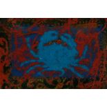 Jamie TURTLE (British 20th/21st Century), Blue Crab, Monotype, Signed to label verso, Framed and