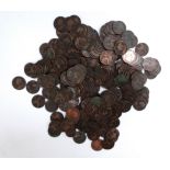 A quantity of Victorian copper coinage.